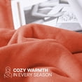 thumbnail image 6 of IR Imperial Rooms Sherpa Bed Blanket Soft Thick & Warm Fluffy Plush Winter Fleece Reversible Lightweight Throw (50x60) Rust, 6 of 7
