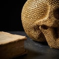 thumbnail image 5 of Tabletop Skull Decor Silver Rhinestone Single Piece for Halloween Home Party, 5 of 6
