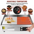thumbnail image 2 of Jacgood 22" Electric Countertop Flat Top Griddle 110V 1600W Commercial Electric Griddle Non-Stick Restaurant Teppanyaki Grill Stainless Steel Adjustable Temperature Control, 2 of 9