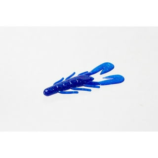 Zoom Super Fluke Freshwater Fishing Soft Bait, Glimmer Blue, 5 1/4,  10-pack 