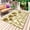 GoldenRod, variant on Yellow Flower Outdoor Rug 4x6 Ft - Reversible Patio Rug Outdoor Camping Rugs, Tulip Floral Country Plaid Checkered Grid Indoor Outdoor Area Rugs, Non-Slip Outdoor Carpet Runner for Deck/Porch