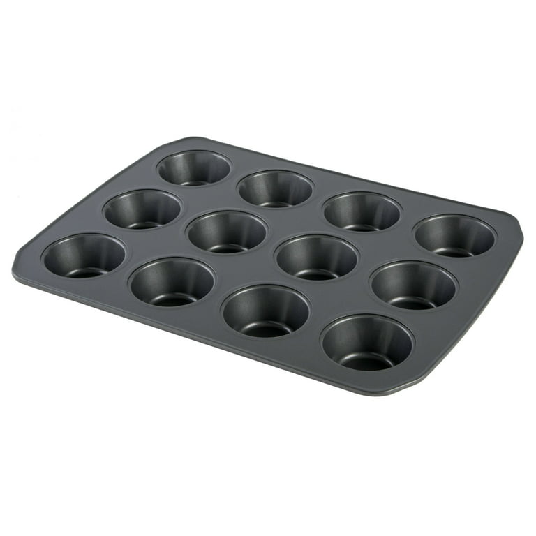 Spice by Tia Mowry 24 Cup Carbon Steel Muffin Pan with Carrier in Teal