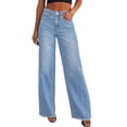 thumbnail image 1 of Pantalones PRETTYGARDEN de Mezclilla Azul Anchos de Pierna Alta Talle 12, 1 of 5