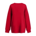 thumbnail image 4 of Oversized V Neck Long Sleeve Fleece Casual Pullover Sweatshirt for Women | Polyester Warm Autumn Layering Top, Daily Casual Weekend Outing Wear, Baggy Long Sleeve Pullover for Plus Size Women,2XL, 4 of 8