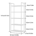 thumbnail image 2 of Qiyester 5 Tier Storage Shelves Adjustable Storage Shelf Heavy Duty Standing Shelf 66 Lbs Capacity for Kitchen Pantry Closet Bathroom Laundry Garage, White, 2 of 8