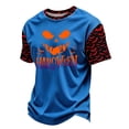 thumbnail image 6 of DORKASM Mens Halloween Shirts Short Sleeve Ghost Graphic Comfy Pullover Round Neck Spooky Skeleton 2026 Tshirt Funny Print Vacation Causal Blouse Blue S, 6 of 7