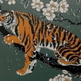 thumbnail image 5 of Orinice Tiger Flowers Bird Bathroom Decor Set with Hooks, Colorful Luxurious Graphic Print Polyester Fabric Shower Curtain Set, Waterproof Bathroom Decoration, Multi Size 69x72, 5 of 7