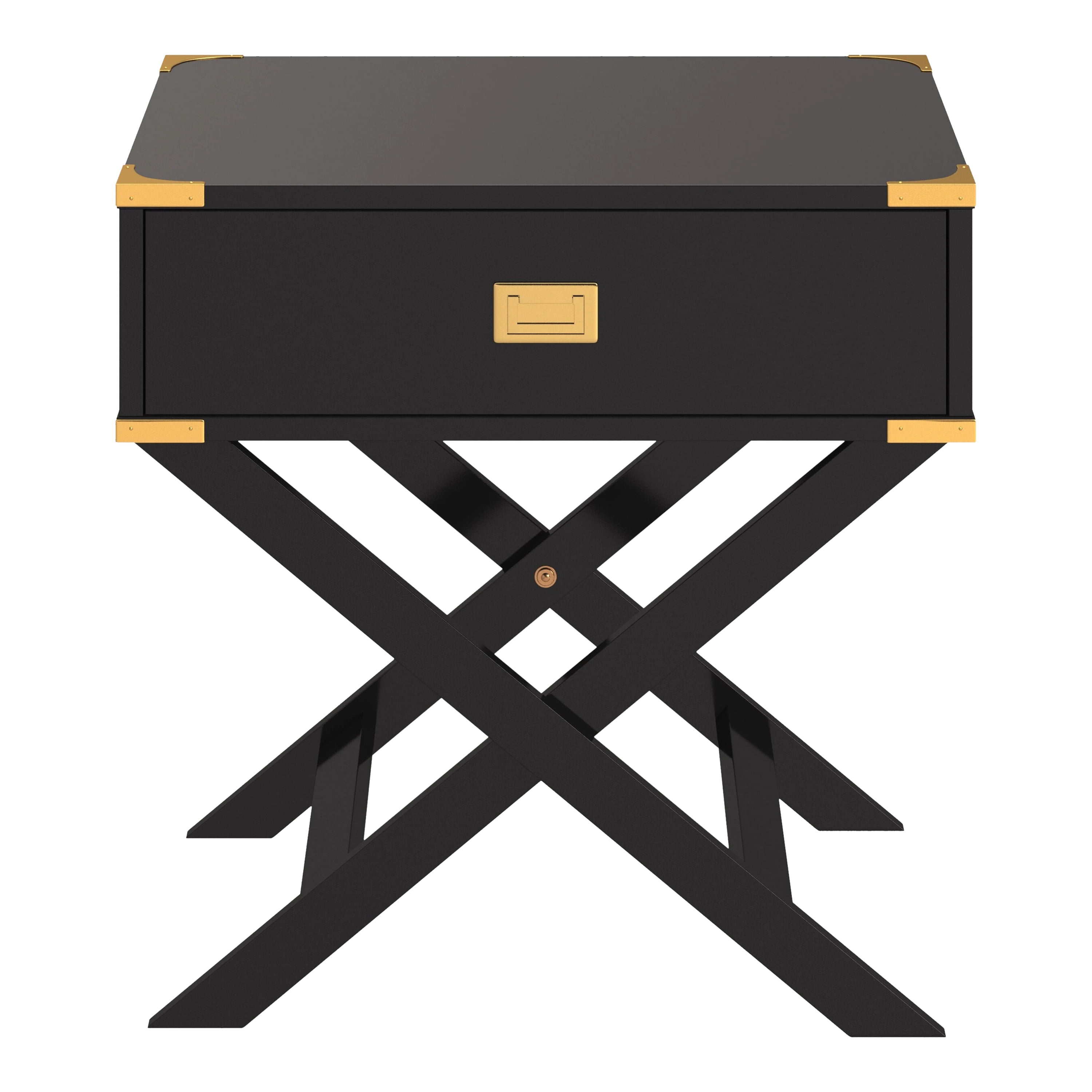 Furniture of America Sienna 1-Drawer Wood Black End Table