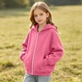 thumbnail image 7 of Ashirexll Girls Hoodies Solid Color Hooded Pullover with Zipper and Front Pocket for Big Girls Warm Top 5-16 Years, 7 of 7