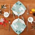 thumbnail image 4 of 20"x20" Satin Dinner Napkin Cute Cartoon Llama Pattern Table Napkins for Wedding Birthday Restaurant Party Tableware Decoration 4 Pack, 4 of 6
