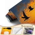 thumbnail image 4 of Wallpaper Birds Silhouette Sunset Lake Reeds Textured Vintage Sky Peel and Stick Wall Murals 69"H x 96"W Removable PVC Wall Paper Self-Adhesive Wall Paintings Art Decor for Bedroom Living Room, 4 of 7