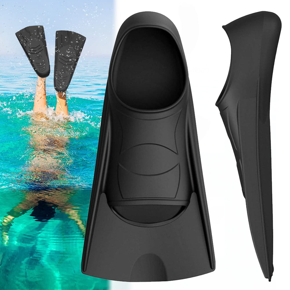 Silicone Swimming Snorkeling Training Short Fins Swim Flippers Youth Adult S-XXL 
