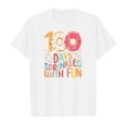 thumbnail image 3 of Hiijoy Girls 100 Days of School Short Sleeve T Shirt Letter Print Casual Kids Tshirt Top, 3 of 3