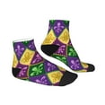 thumbnail image 3 of Bingfone Mardi Gras4 Design Patterned Men'S Women'S Casual Cotton Socks, 3 of 9