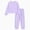 1-Purple, variant on PatPat Kids Clothing 2 Piece Outfit Set Long Sleeve Top Pants Floral Side Print Purple 7-8Y