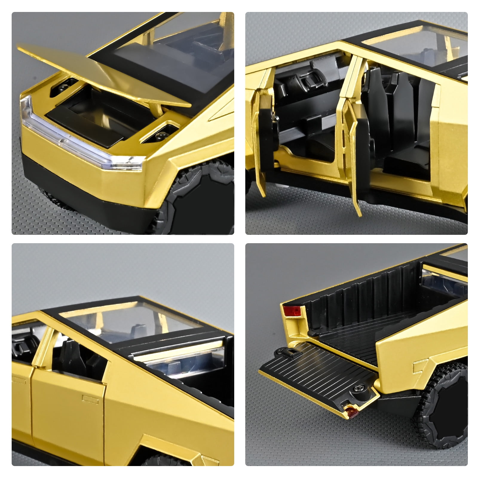 Anmyjuly 1/32 Scale Alloy Diecast Pickup Truck Toys for Boys Age 4-7, Pull Back Toy Cars, Metal Toy Trucks, Rugged and Durable,Halloween Gift