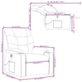 thumbnail image 4 of vidaXL Electric Massage Recliner Chair Cream Fabric, 4 of 5