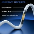 thumbnail image 4 of Extension Cord with on and Off Switch (3 Ft) Includes a Light Indicator and Safety Cover,Short Extension Cord, White Extension Cord, Flat Plug Extension Cord with Multiple Outlets, 4 of 9