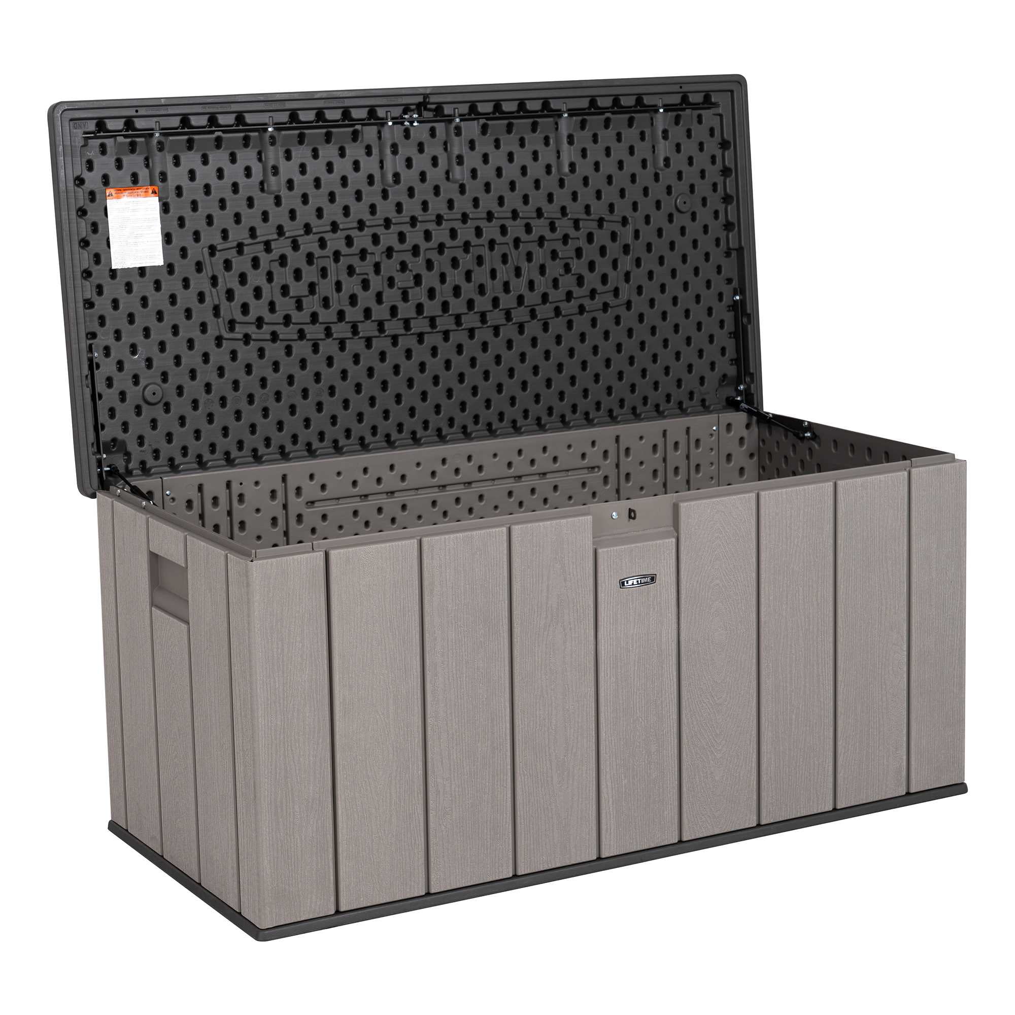 Lifetime 150 Gallon Outdoor Storage Deck Box in Storm Dust Gray - 2