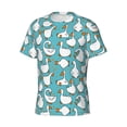 thumbnail image 3 of Yiaed Cartoon Funny Goose Print Mens Short Sleeve Tight Fit T-Shirt, Crewneck Casual Tee-Large, 3 of 5