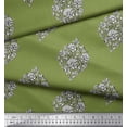 thumbnail image 2 of Soimoi Moss Georgette Fabric Leaves & Floral Block Decor Fabric Printed Yard 42 Inch Wide, 2 of 3