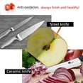 thumbnail image 6 of Myvit Ceramic Knife Set for Kitchen Knives,All in One Knives with 6" Chef Knife,5" Utility Knife, 4" Fruit Knife, 3" Paring Knife and a Peeler, 6 of 9
