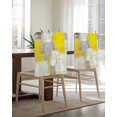 thumbnail image 5 of nqOlkjepod Yellow Chair Covers Set of 6, Decorative Chair Back Cover, Modern Geometric Grey Oil Painting Abstract Dining Room Chair Slipcovers Removable Chair Protectors Covers for Party Banquet, 5 of 7