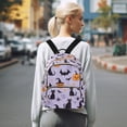 thumbnail image 7 of FORMRS Mini Backpack Purse for Women Travel Daypack Casual Shoulder Bag, Purple Halloween Pumpkin, 7 of 7