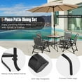 thumbnail image 5 of Yardi Yard Patio Dining Set for 4 with Umbrella Hole-Gray, Outdoor Furniture Chairs for Backyard, Porch, Garden, Poolside, 5 of 7