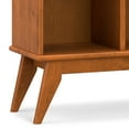 thumbnail image 6 of Simpli Home Draper SOLID HARDWOOD 57 inch Wide Mid Century Modern 8 Cube Storage Sofa Table in Teak Brown, 6 of 12