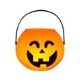 thumbnail image 3 of Forestwhale Light-Up Halloween Pumpkin Bucket 4.3" Mini Candy Holders Glowing Trick-or-Treat Pails with Built-in LED Light, 3 of 3
