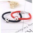 thumbnail image 3 of UPGRATOR 2Pcs Assorted Color Copper Polyamide Yarns Soccer Bracelets for Football Fans Wrist Decoration, 3 of 8