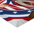 thumbnail image 2 of Ambesonne United States Fitted Sheet, Patriot Emblem, Twin Size, Multicolor, 2 of 3
