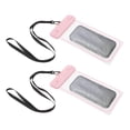 thumbnail image 1 of Unique Bargains 2 Pcs Luminous Mobile Waterproof Bag Pink Universal Waterproof Case Compatible for Phone 4.92"x9.65", 1 of 6