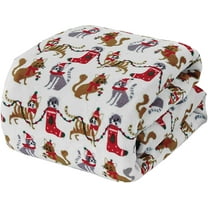 Faith, Hope, Love Home Décor Velvet Touch Holiday Throw Fleece Blanket (50" x 60") - Christmas Cats