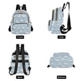 thumbnail image 2 of Fashion Quilted Backpack for Women Lightweight Travel Daypack Casual Bag for Shopping Travel Small Geese and Daisies M, 2 of 7