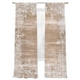 thumbnail image 7 of Brown Coastal Sheer Curtains 108 Inch Length 2 Panels Set, Summer Ocean Sea Ombre Starfish Corals Voile Window Treatment Semi Sheer Long Curtains Drapes for Bedroom/Living Room/Kitchen 52"x108"x2, 7 of 7