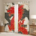 thumbnail image 2 of Homewish Cartoon Chinese Dragon Black Out Curtains for Adult, Stripes Cloud Curtains Pack of 2 (42x63 Each), Vintage Japanese Style Bedroom Curtains, Curtains Blackout Decor, 2 of 6