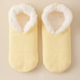 thumbnail image 2 of Ticikt Women's Soft Sole Slipper Socks with Grippers, Thick Warm Cozy Sherpa Lined Home Socks Set, Knitted Non- Fluffy Winter House Bedroom Slippers, 2 of 3