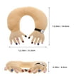 thumbnail image 2 of unbranded Almohada Divertida Para Viaje En Forma De U Con Soporte De Y Chocolate, 2 of 8