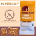 thumbnail image 3 of Mammoth Bar Organic Cashew Cinnamon High Protein Bar – Clean Label, Gluten-Free, No Added Sugar, Non-GMO, 10 Count, 3 of 6