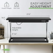Mini Adjustable Standing Desk Converter – Portable Sit to Stand Desk Riser for Laptops and Monitors with 27.5x19.5 Desktop Surface and 4 Height Settings