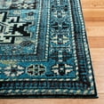 thumbnail image 3 of SAFAVIEH Vintage Hamadan Edin Oriental Area Rug, Light Blue/Black, 6'7" x 6'7" Square, 3 of 7