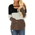 thumbnail image 4 of DondPO Chandail à Capuchon à Capuche pour Femmes Pull à Manches Longues Col Rond Bas Ample T-Shirt Chandail en Molleton pour Femmes J TG, 4 of 4