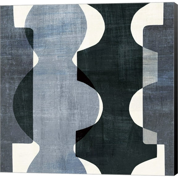 Great Art Now Geometric Deco I BW by Wild Apple Portfolio Canvas Wall Art