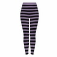 thumbnail image 4 of Felirenzacia Women's Halloween Striped Leggings Stretchy Printed Legging Tights Hight Waisted Yoga Pants Halloween Pajama Pants, 4 of 7
