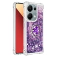 thumbnail image 2 of Funda para Xiaomi Redmi Note 13 Pro 4G con Brillo Líquido Flotante, Purpurina, Parachoques y Anillo Giratorio Soporte, 2 of 5