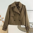 thumbnail image 2 of Jackets for Women Fall Jacket Short Casual Trench Jacket for Everyday Wear, 2 of 5