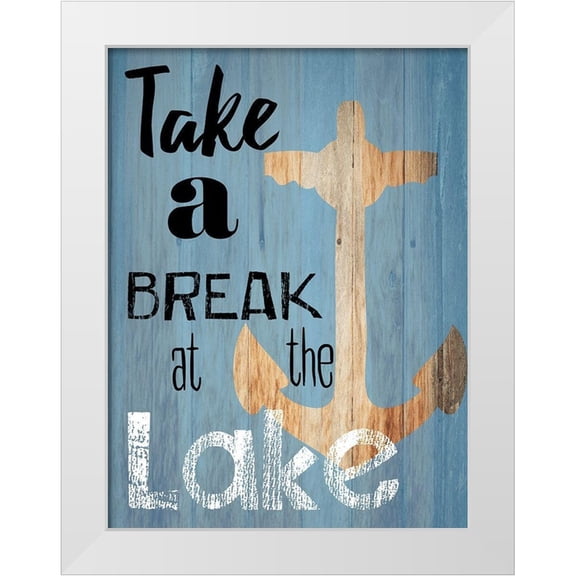 Lewis, Sheldon 12x14 White Modern Wood Framed Museum Art Print Titled - Lake Time