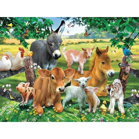 SUNSOUT INC - On the Farmland - 300 pc Jigsaw Puzzle by Artist: Howard Robinson - Finished Size 18" x 24" - MPN# 54906